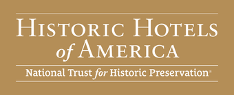 The logo for historic hotels of america national trust for historic preservation