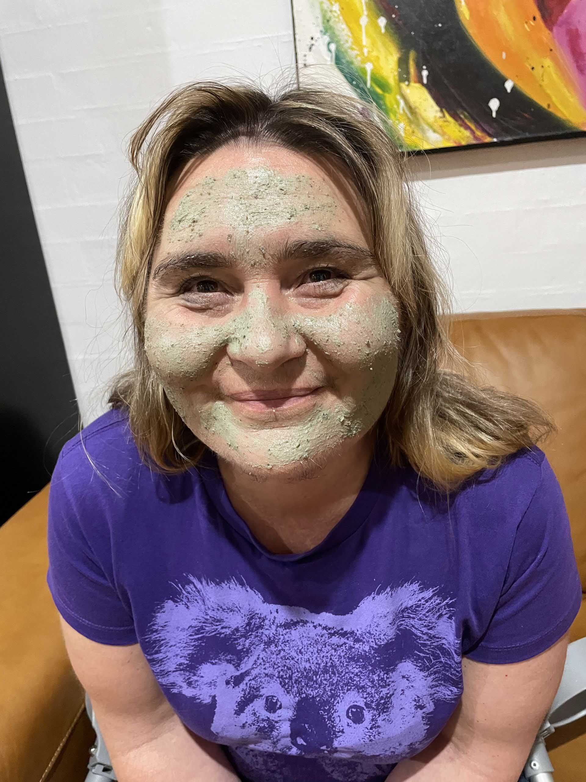 A Woman with Green Mask — Keilor East, VIC — North West Melbourne Family Respite