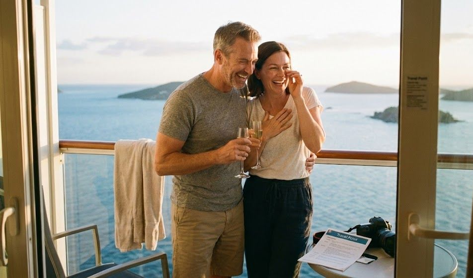 Happy travellers enjoying a cruise