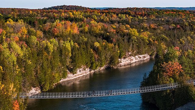Ranney Gorge Suspension Bridge in Northumberland County