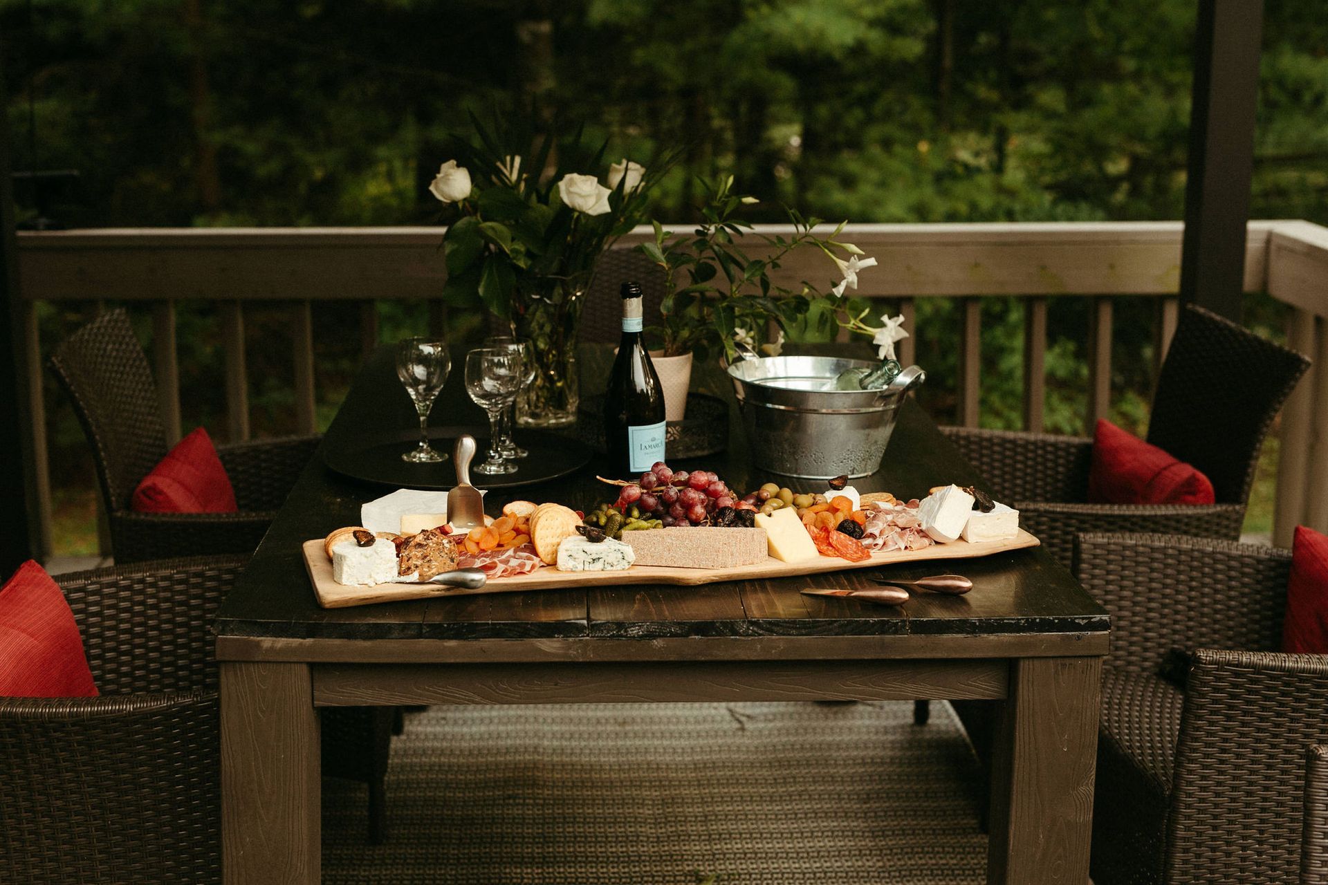 Colleagues meet in the enchanted forest chapel at Whispering Springs