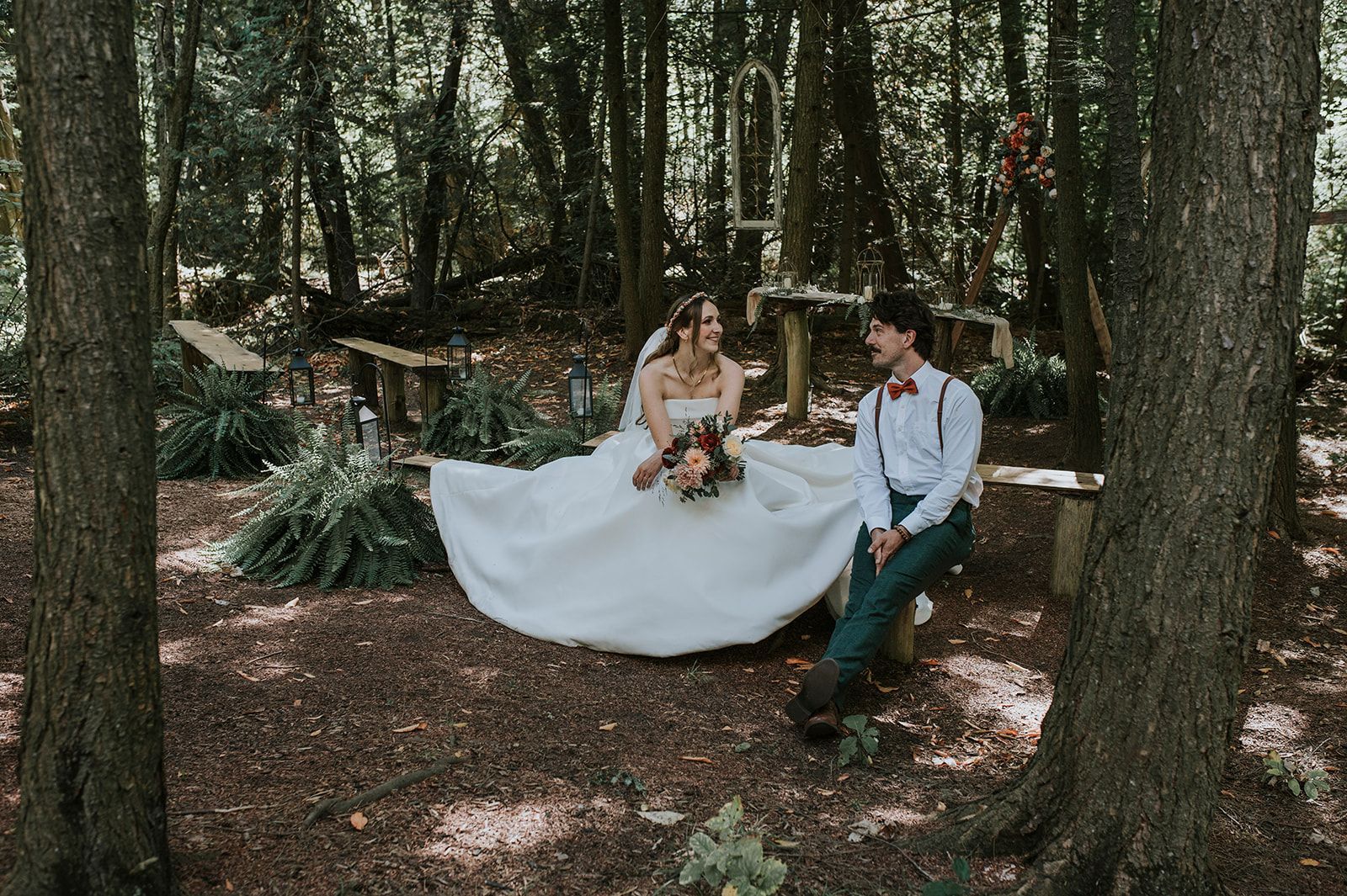 Forest wedding near toronto in spring summer fall