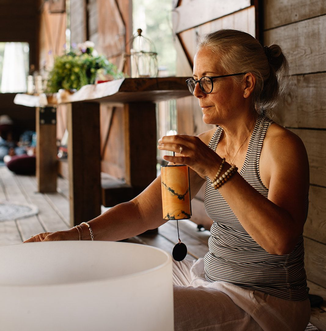 Sound healing at corporate retreat at Whispering Springs