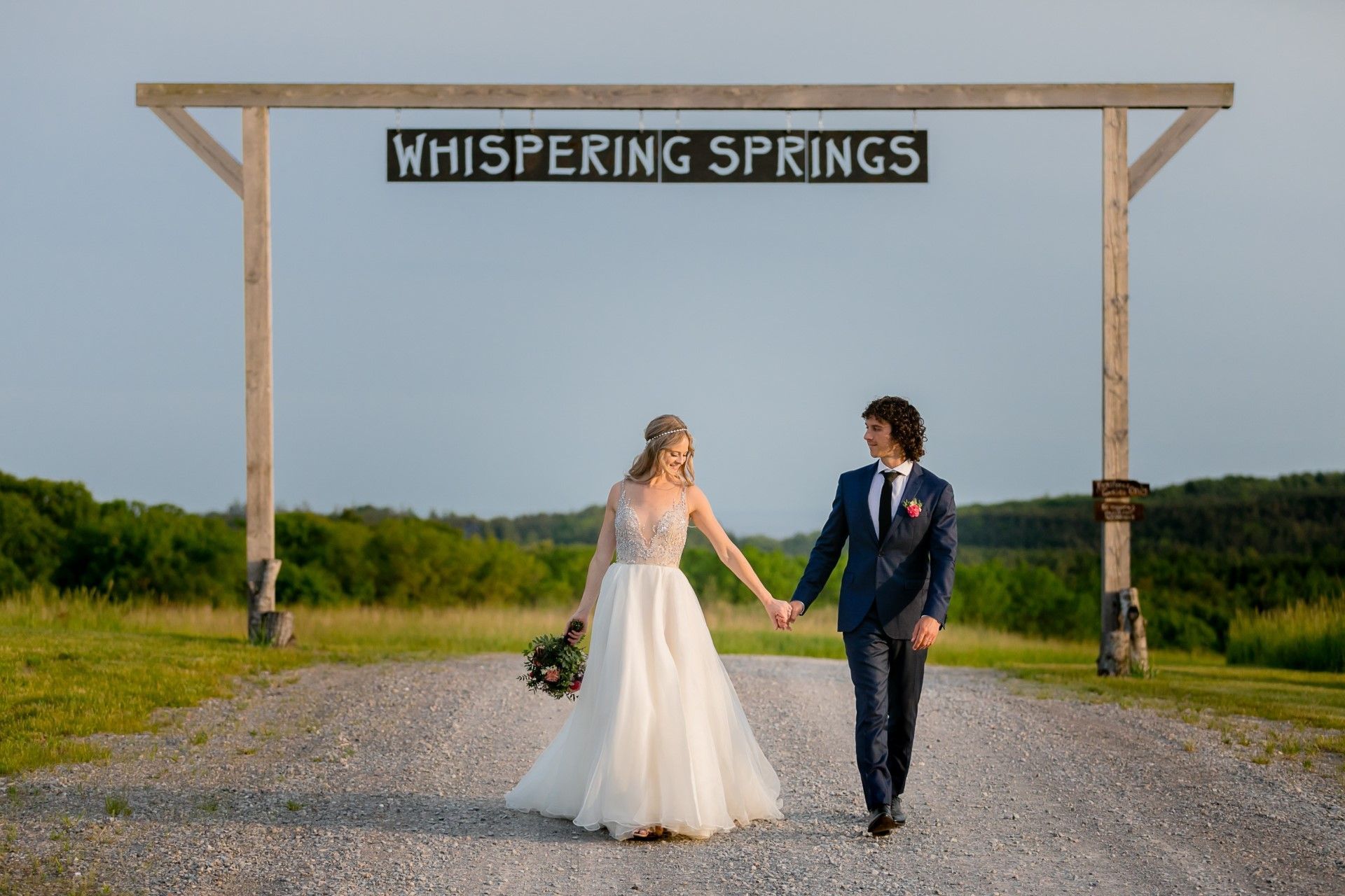 Forest wedding at Whispering Springs Wilderness Retreat near Toronto