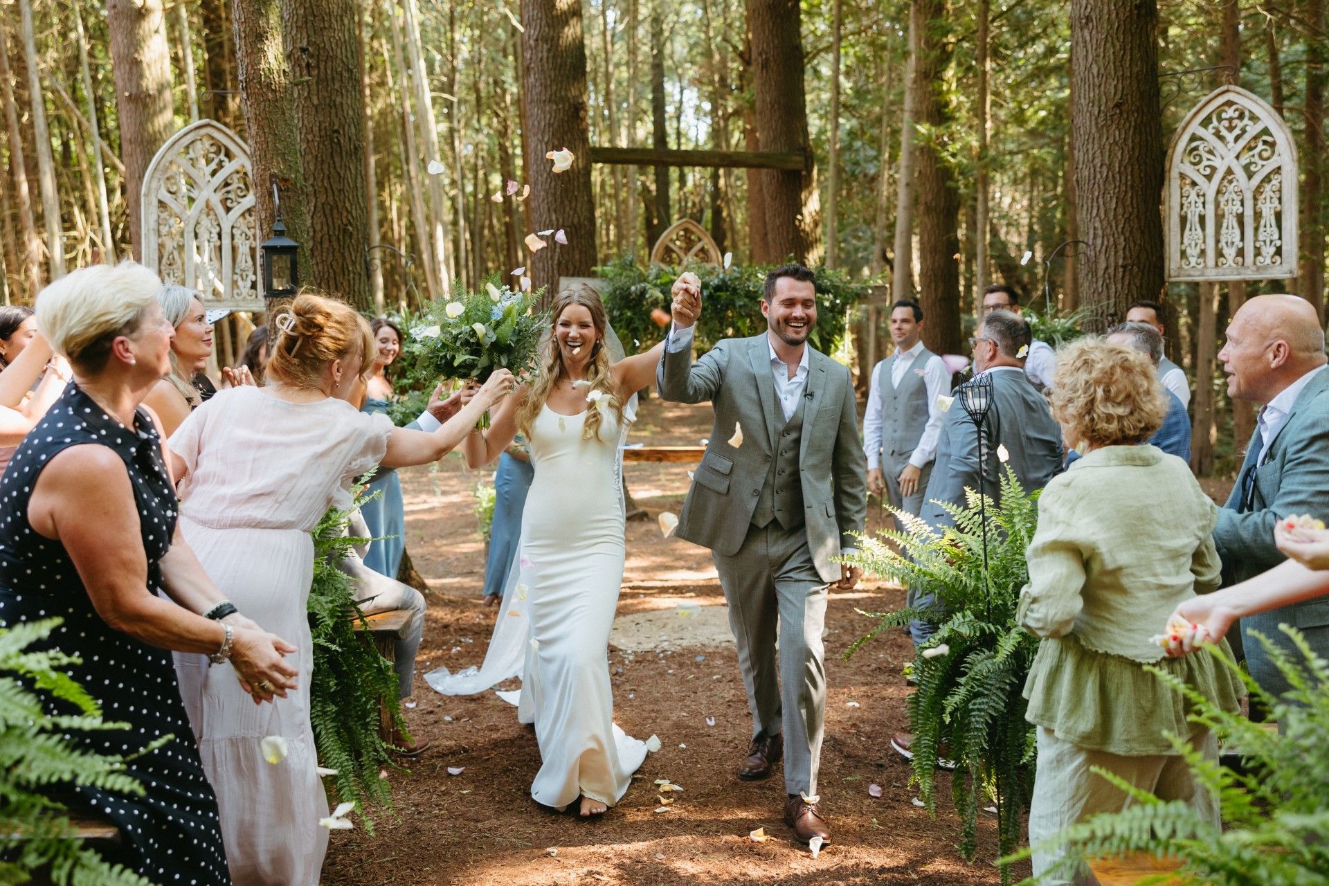 Forest wedding at Whispering Springs near Toronto