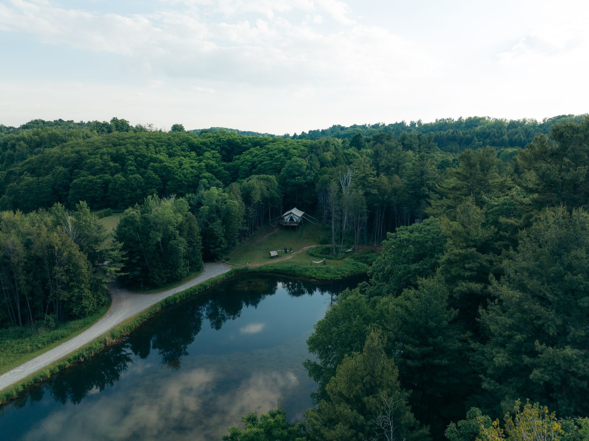 Whispering Springs sustainable glamping and wedding venue in Northumberland County