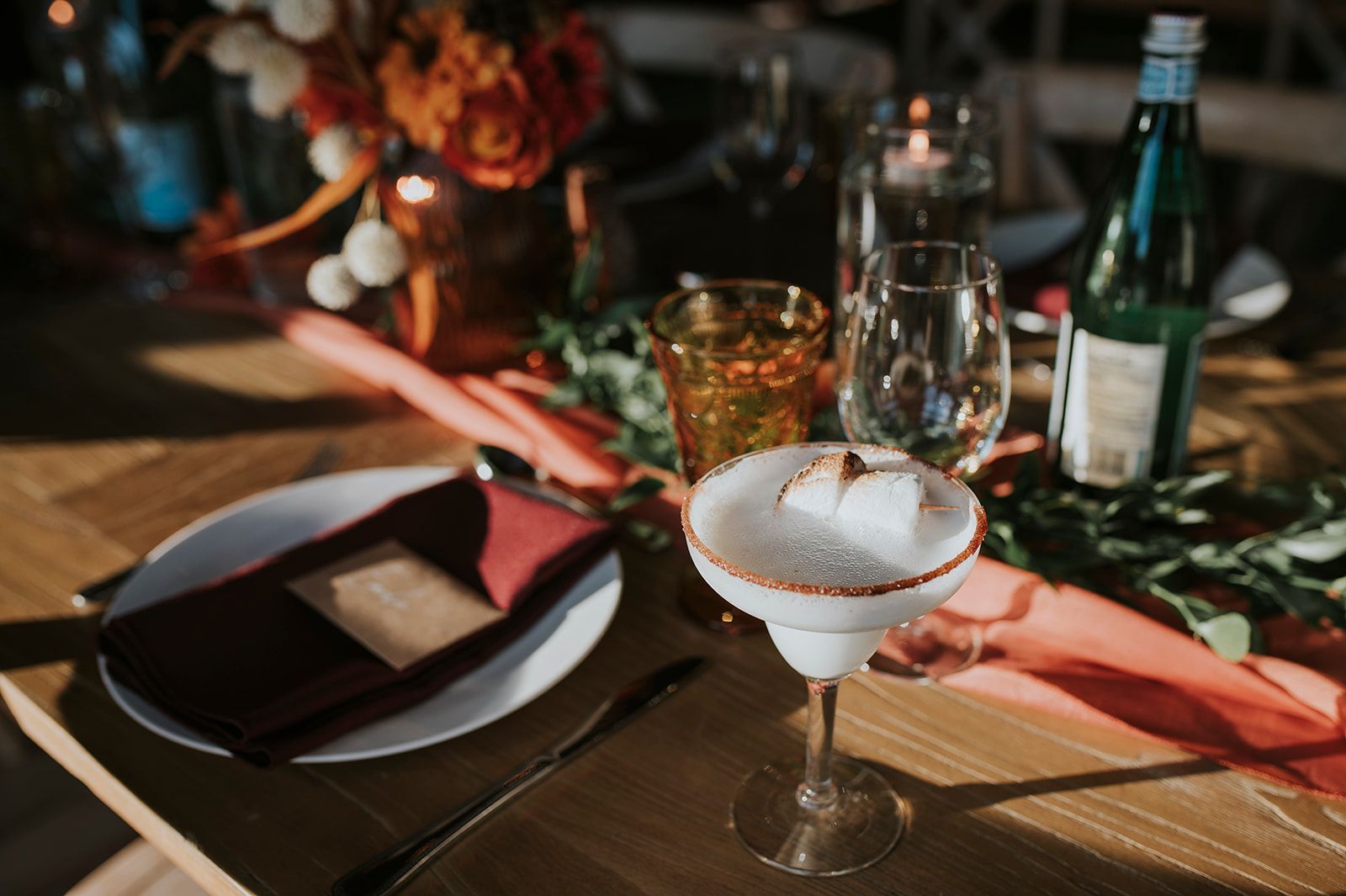 Signature cocktail served at wedding