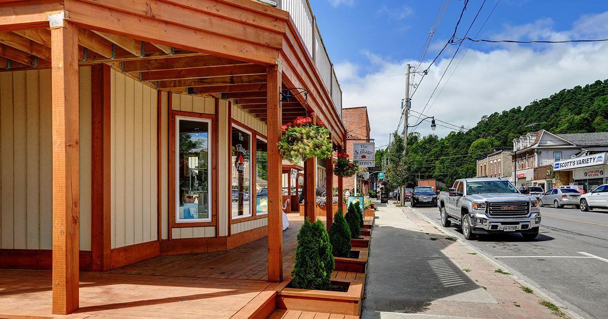 Village of Warkworth in Northumberland County