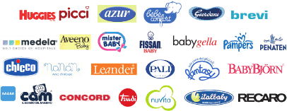 loghi articoli e alimenti  per bambini
