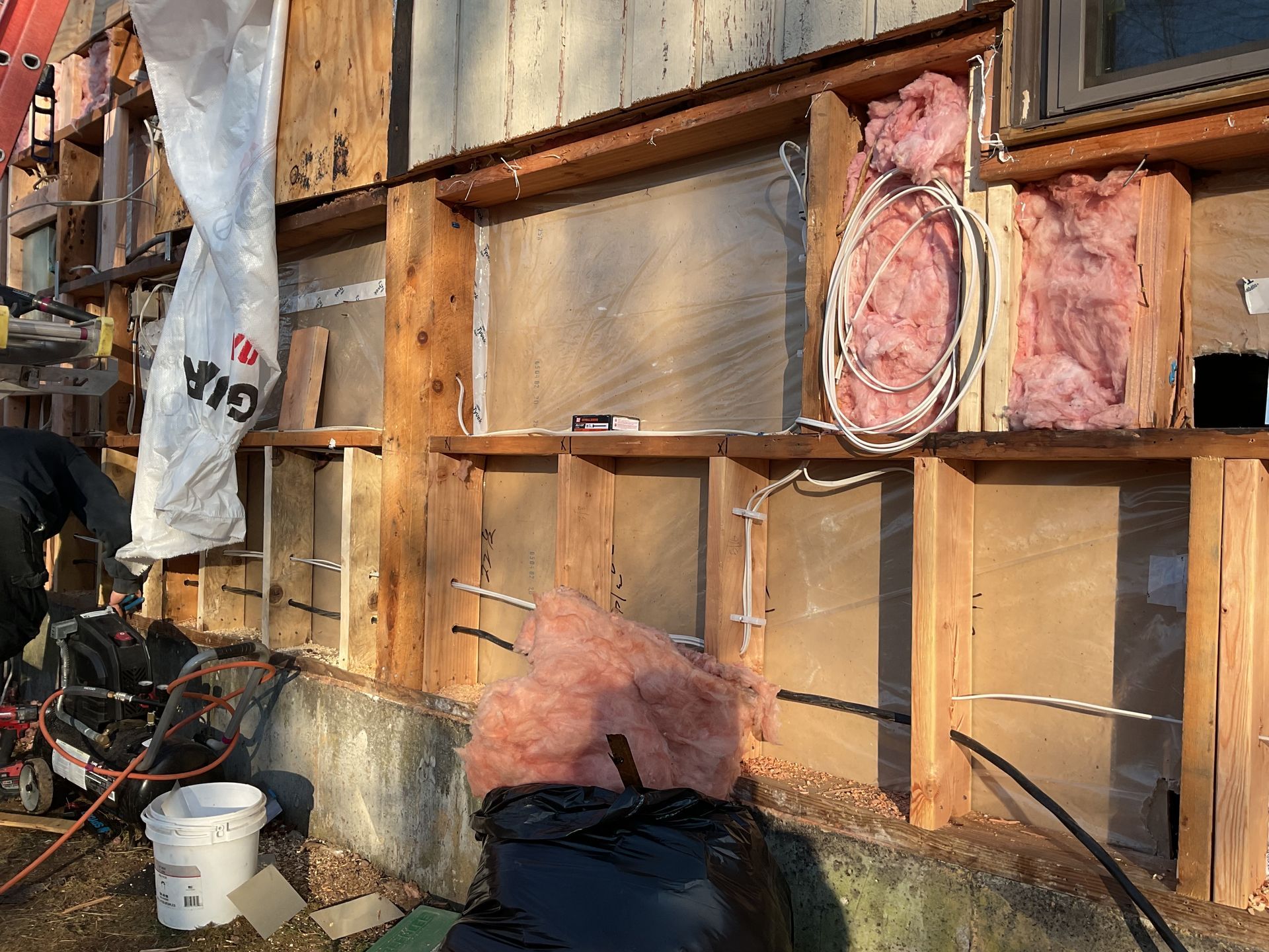 Exterior home services in Glastonbury, CT in action - Exteriors of CT hard at work