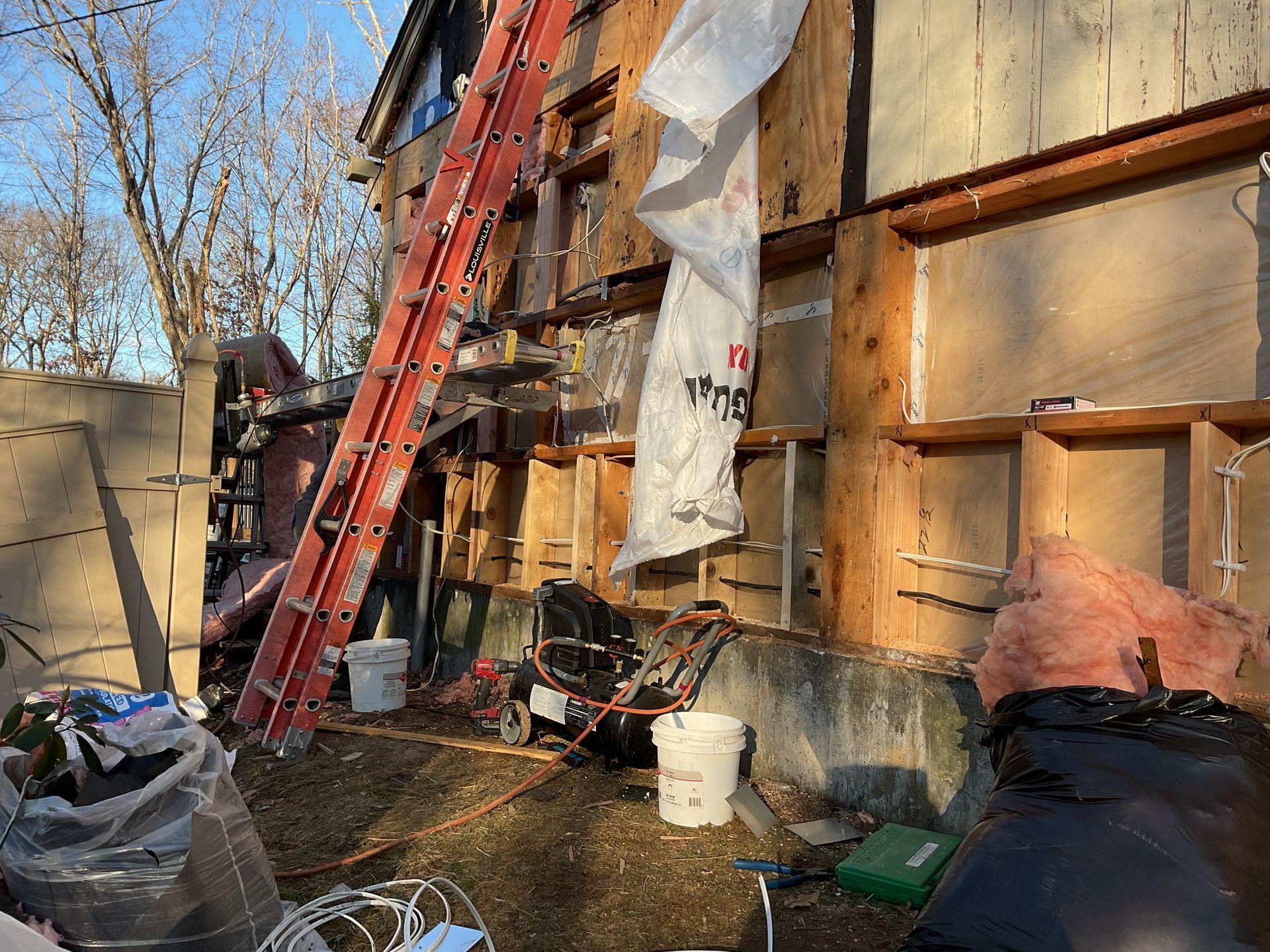 Exterior home services in Glastonbury, CT in action - Exteriors of CT hard at work