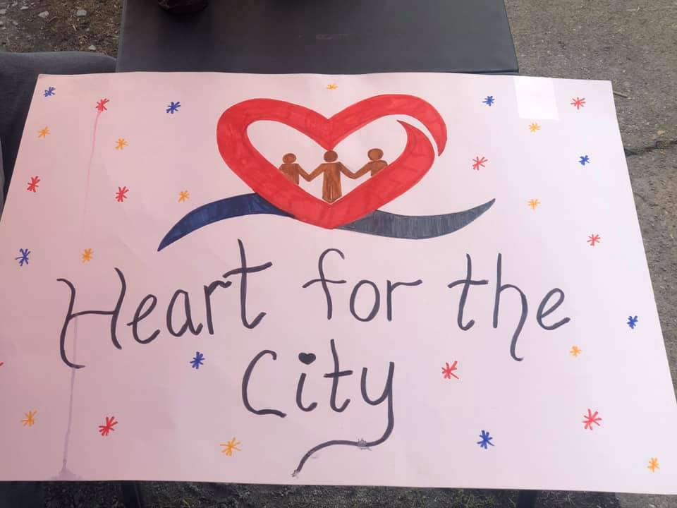 hand-drawn Heart for the City campaign logo