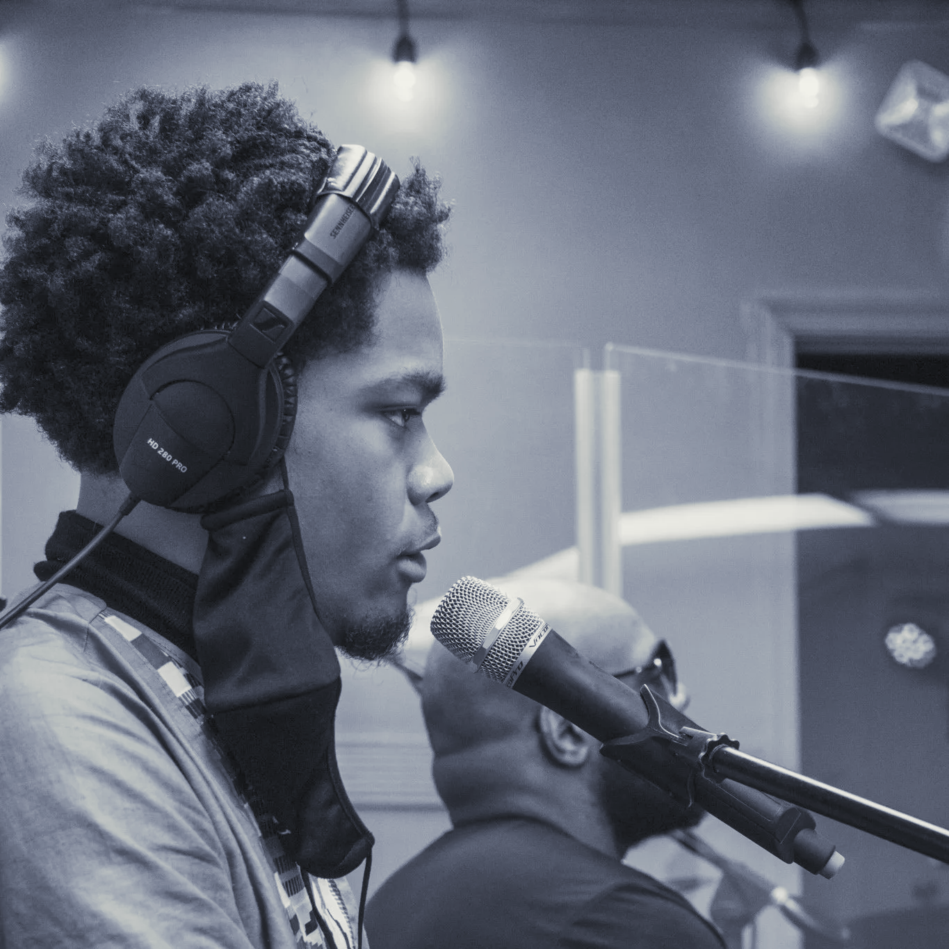 musician Brandon Pinchback singing