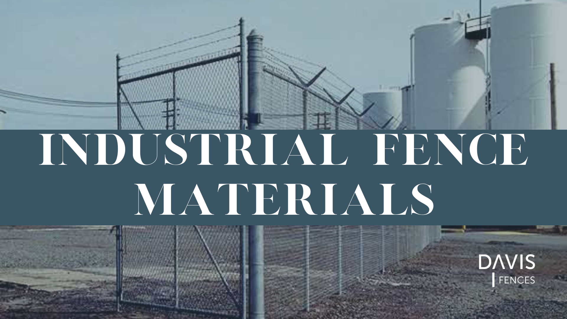 a sign that says industrial fence materials on it