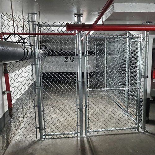 secure interior chain link fence