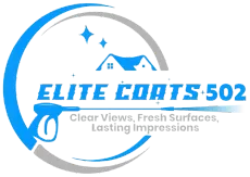 The logo for elite coats 502 clear views , fresh surfaces , lasting impressions