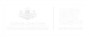 Know Your Drone CASA Logo White
