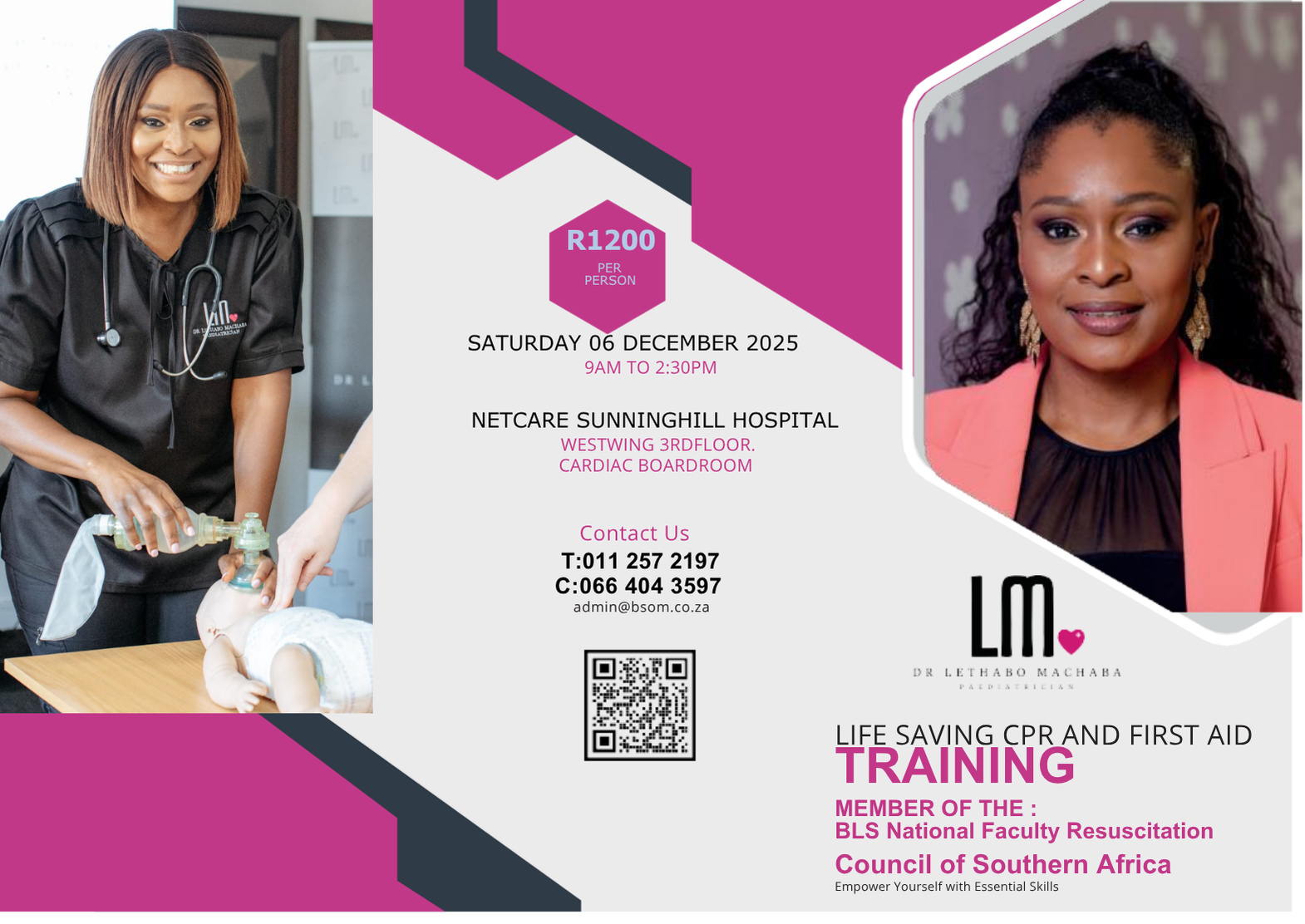 A poster for a life saving cpr and first aid training