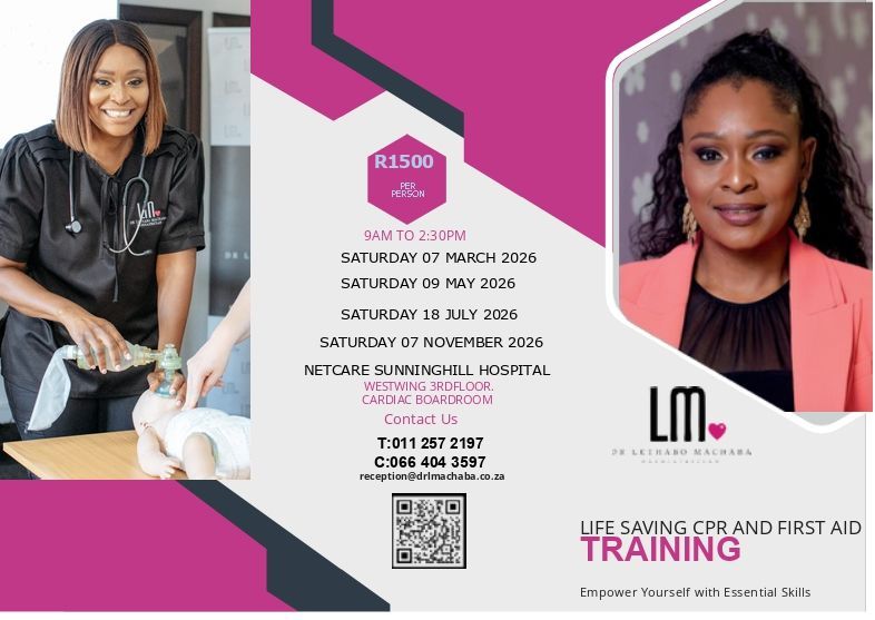 A poster for a life saving cpr and first aid training