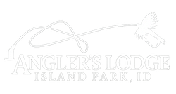 A logo for angler 's lodge island park
