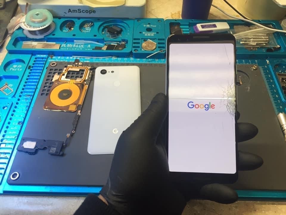 A person is holding a google phone in their hand.