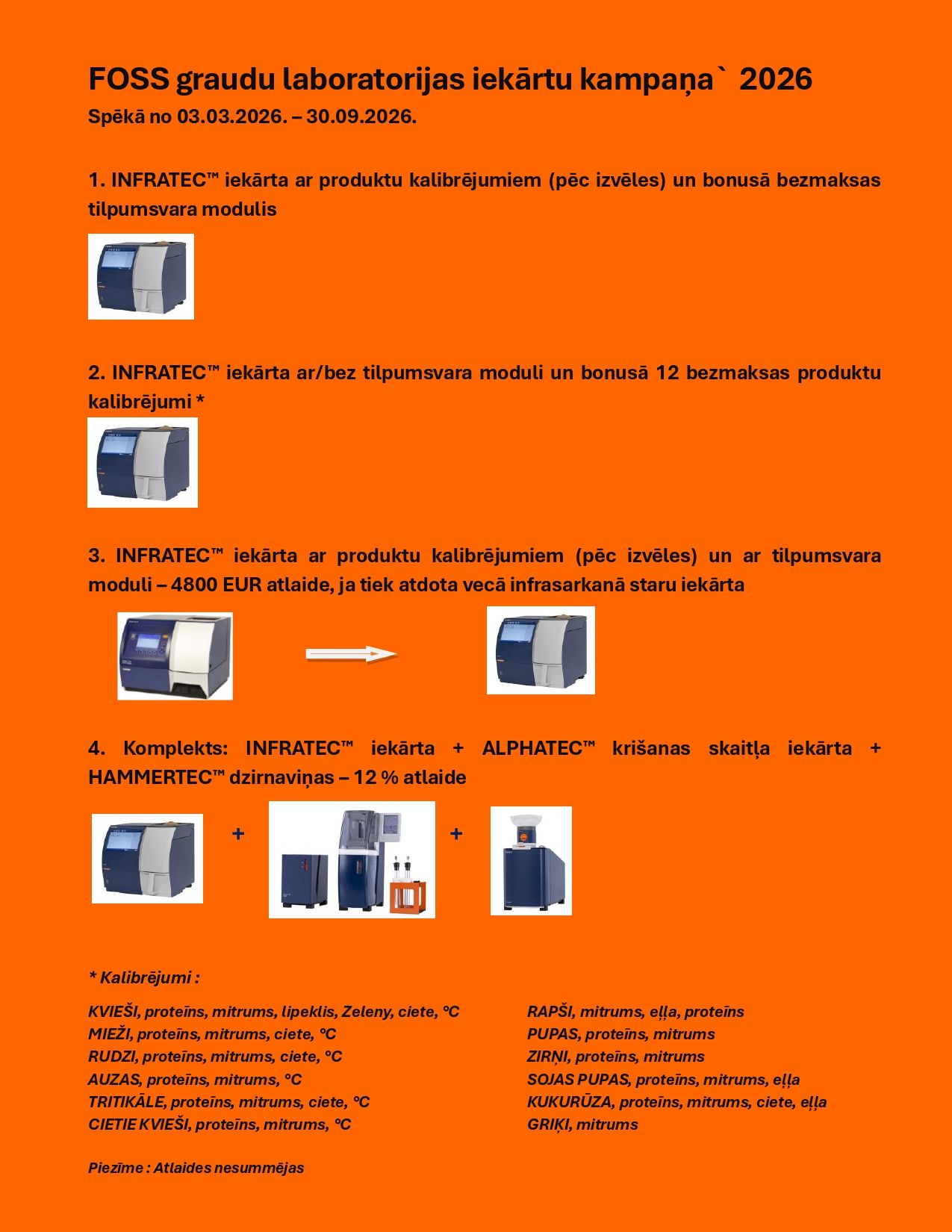 FOSS graudu laboratorijas iekārtu kampaņa` 2026
