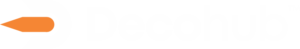 decohub white orange logo