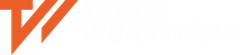 Trade Workwear logo white and orange