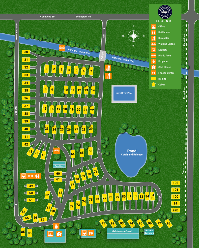 Cullman Campground site map, Cullman Alabama
