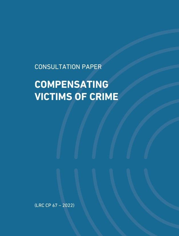 Image of the Consultation Paper about compensating victims of crime