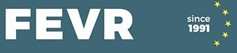 A logo for fevr since 1991 with stars on a blue background