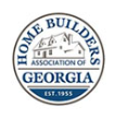 Home Builders Association of Georgia circular logo in blue and white with a house icon and EST. 1955