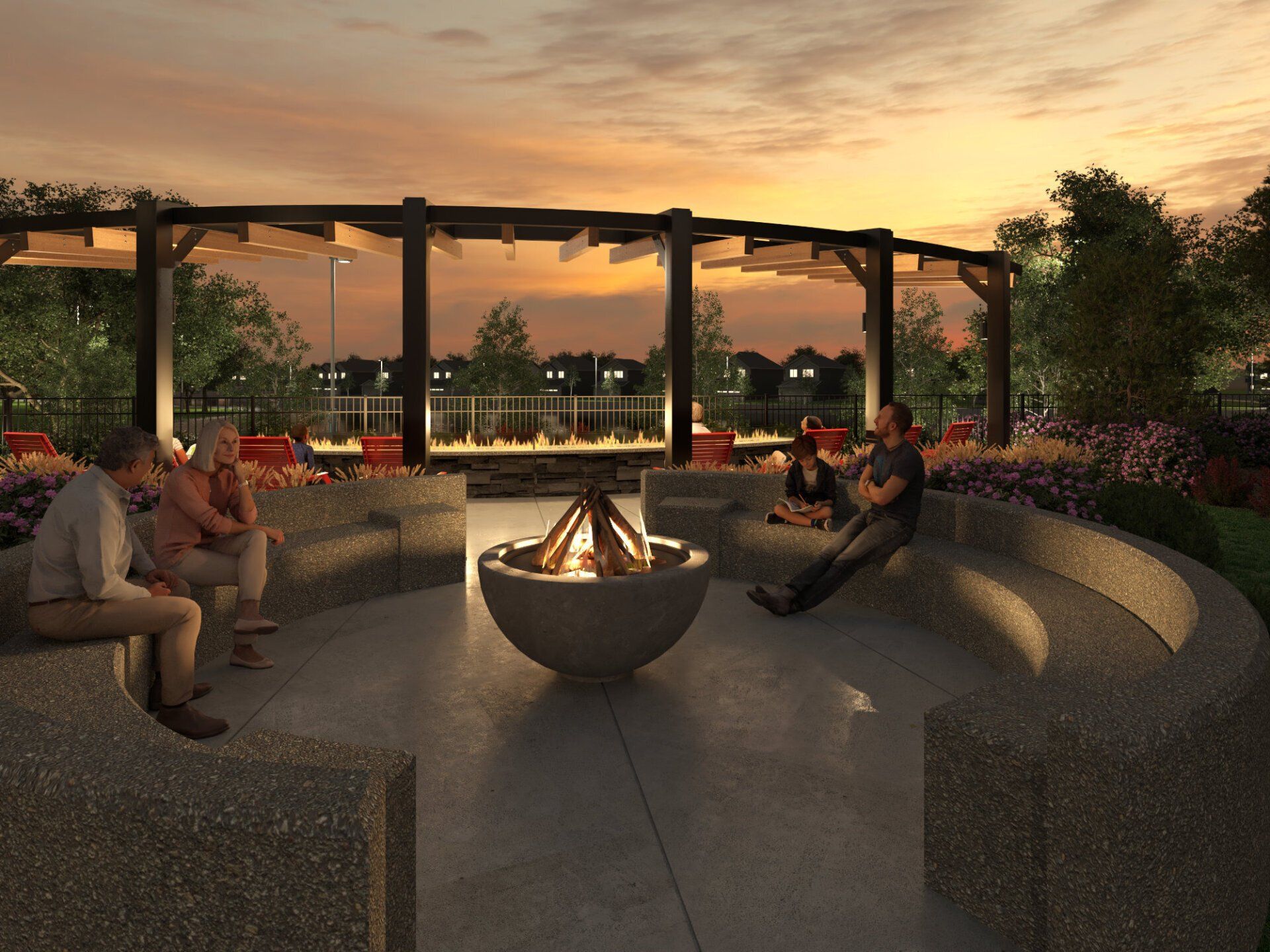 Linear Fire Pit 3