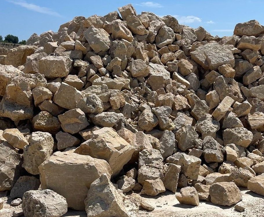 White Limestone Boulders