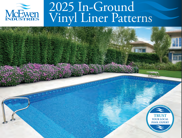 A poster for mcewen industries shows a swimming pool