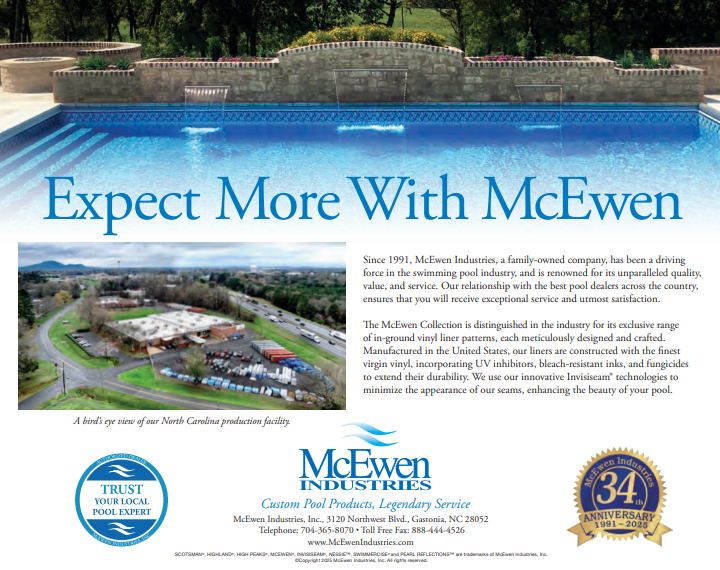 An advertisement for mc owen industries says expect more with mc owen