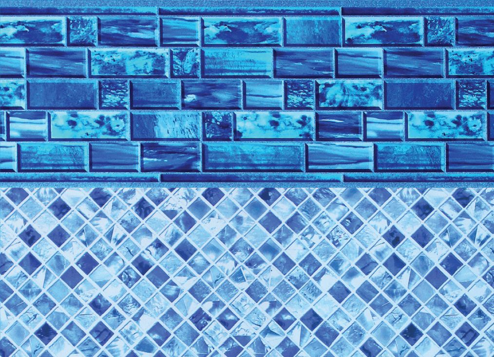 a close up of a blue and white tile wall . - After Hours Pool Service - Monmouth Junction, NJ