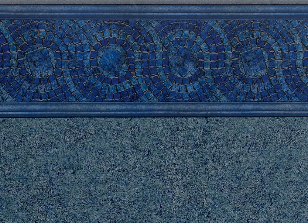 a close up of a blue tile border on a wall . - After Hours Pool Service - Monmouth Junction, NJ