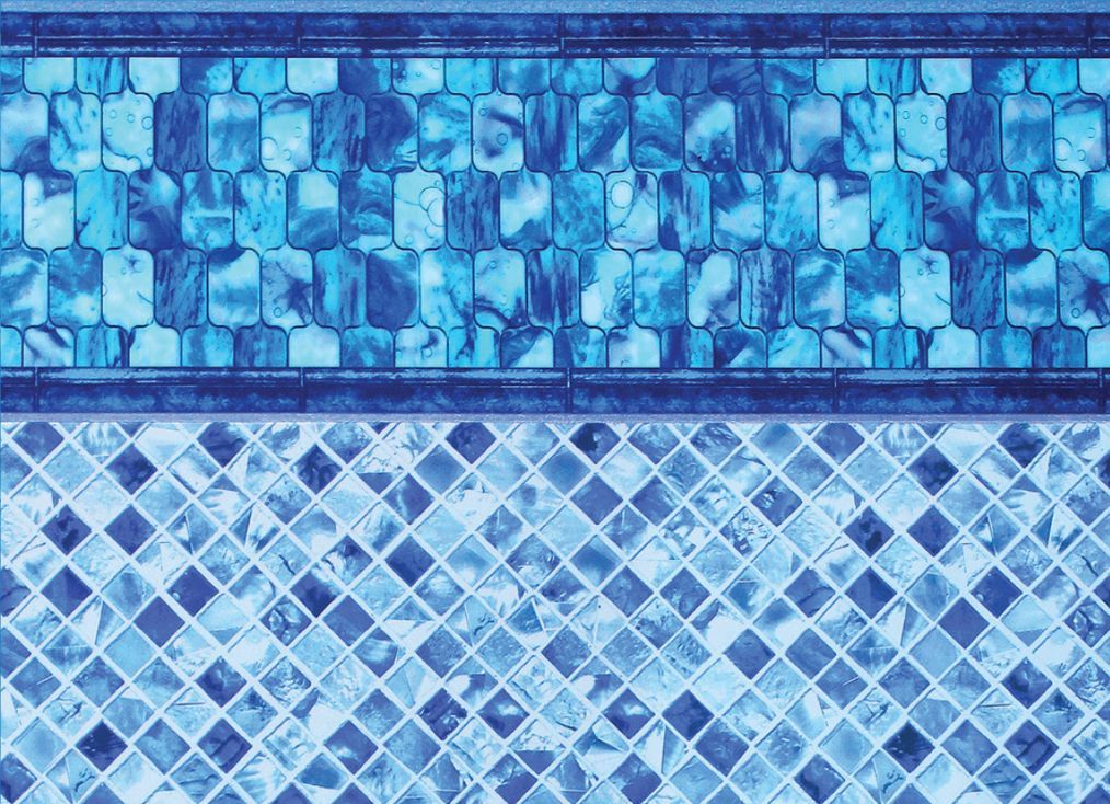 a close up of a blue and white tile pattern on a wall . - After Hours Pool Service - Monmouth Junction, NJ