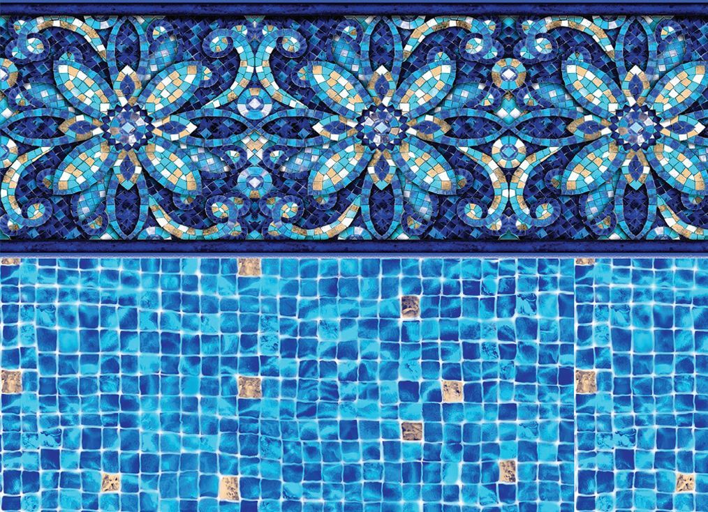a swimming pool with blue tiles and a blue border . - After Hours Pool Service - Monmouth Junction, NJ