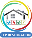 It is a logo for a company called LFP Restoration.