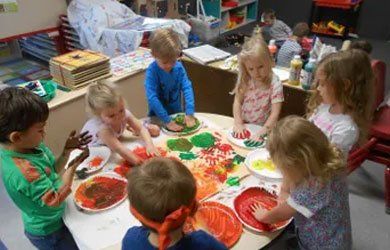 Children Doing Paint Activity — Fort Thomas, KY — Kids & Cribs Early Childhood Enrichment Center