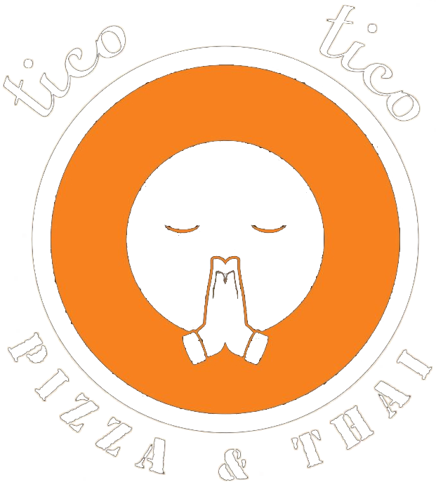 Tico Tico Pizza & Thai logo negativo