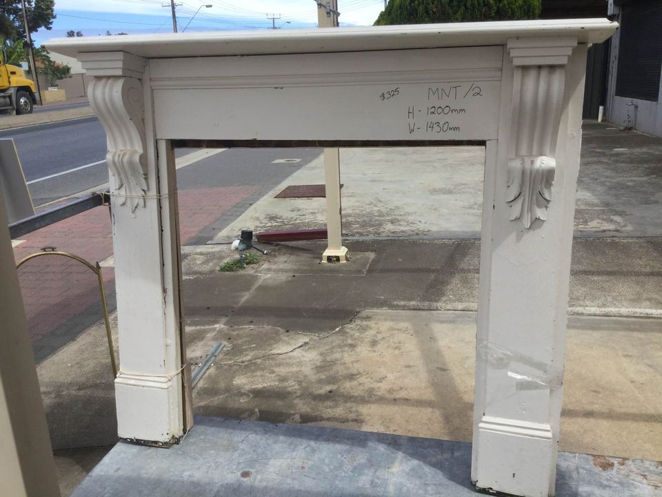 White Fireplace Mantel — Rosewater, SA — Rosewater Salvage