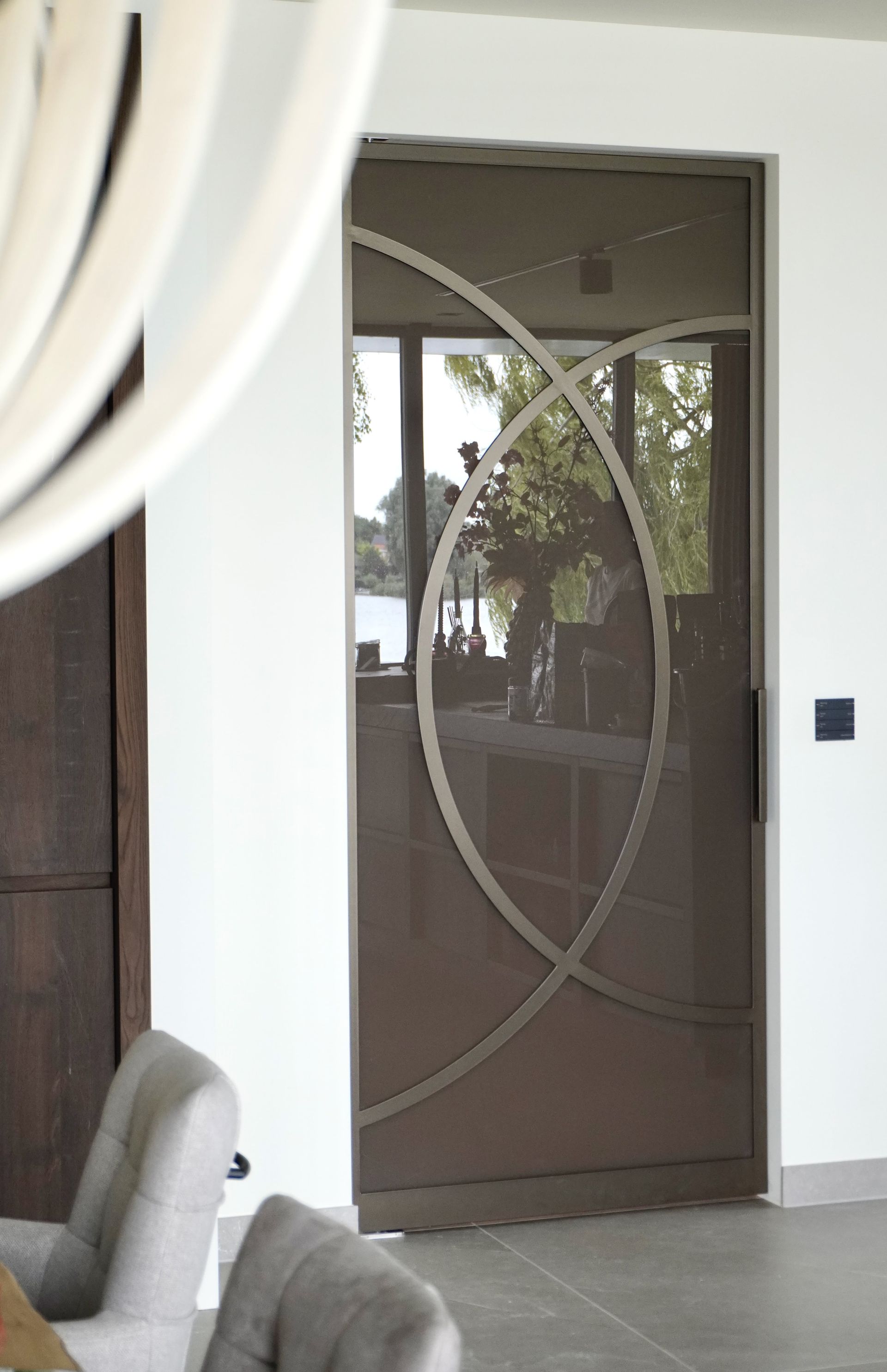 Stalen deur met brons getint glas - Hollemans Homesteel