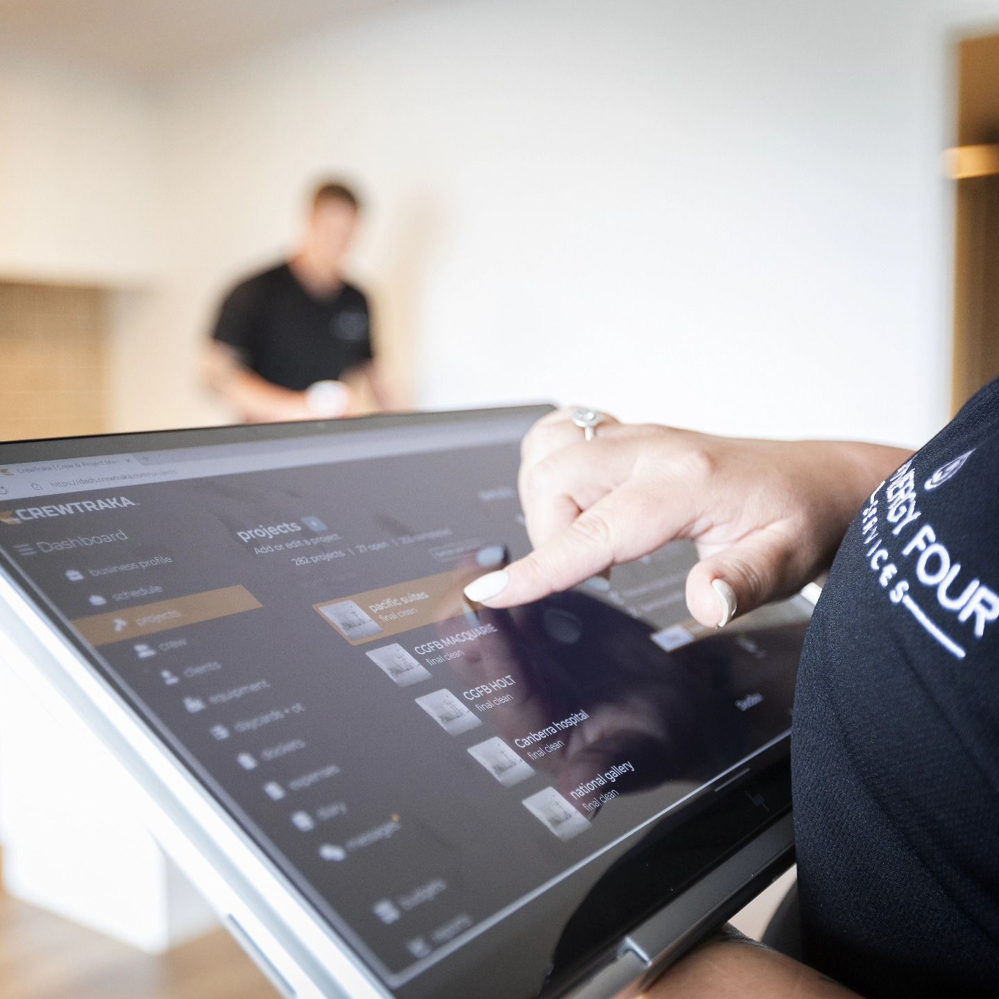 cleaning working in pressure spraying outside a home in Canberra