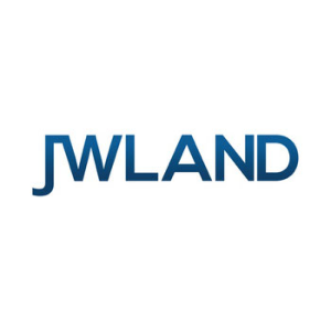 The logo for jwland is blue and white on a white background.