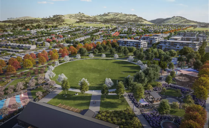 A large body of water with a city in the background.