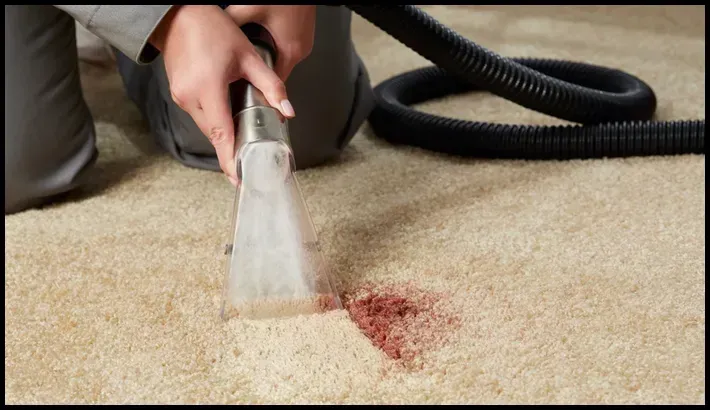 Failed DIY carpet stain removal attempt