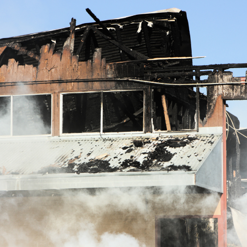 A fire damaged property in Canberra